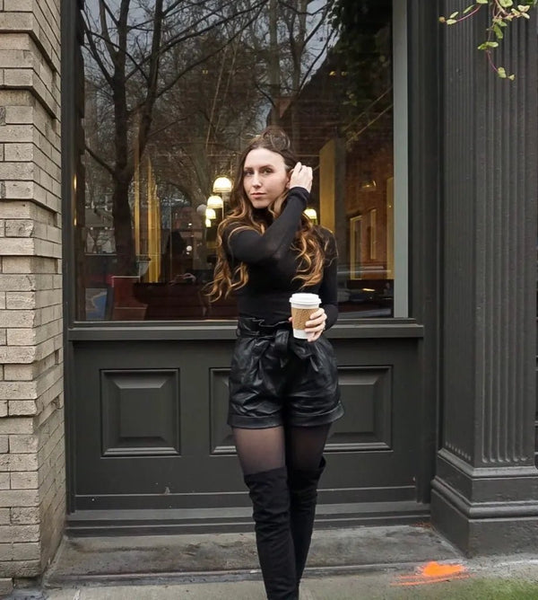 How to Style Dresses in Winter with Sheer-Look Thermal Tights. Maison Elara How to Style Dresses in Winter with Sheer-Look Thermal Tights. Maison Elara