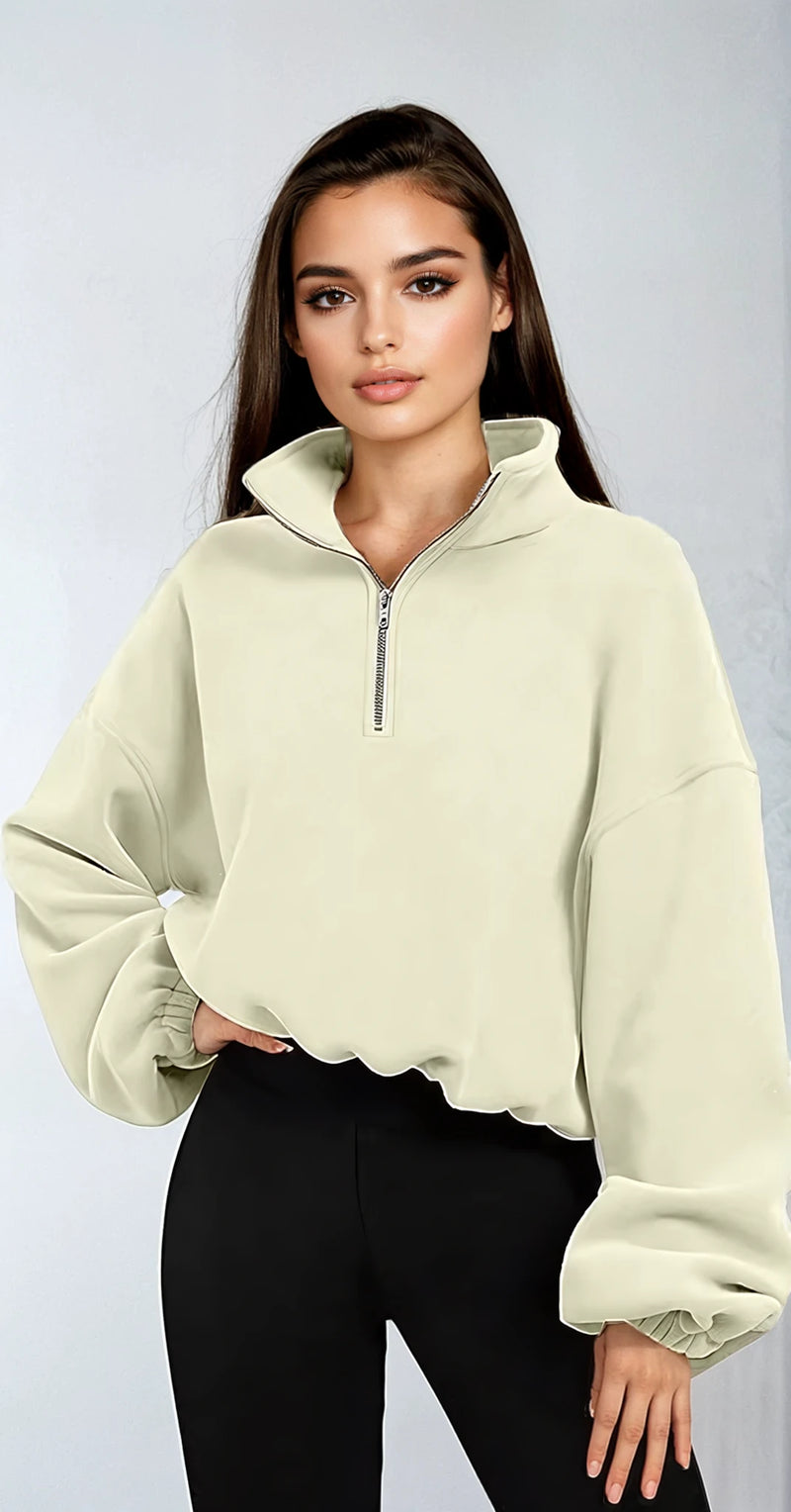 INES ZIP SWEATER