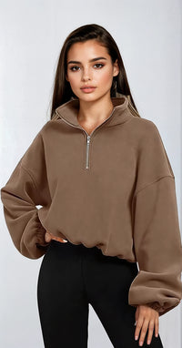 INES ZIP SWEATER