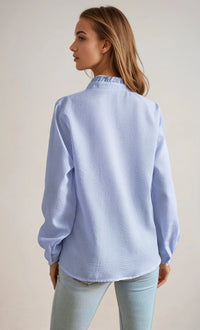 SOFIA RUFFLE SHIRT - Maison Elara