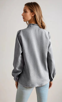 SOFIA RUFFLE SHIRT - Maison Elara