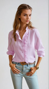 SOFIA RUFFLE SHIRT - Maison Elara