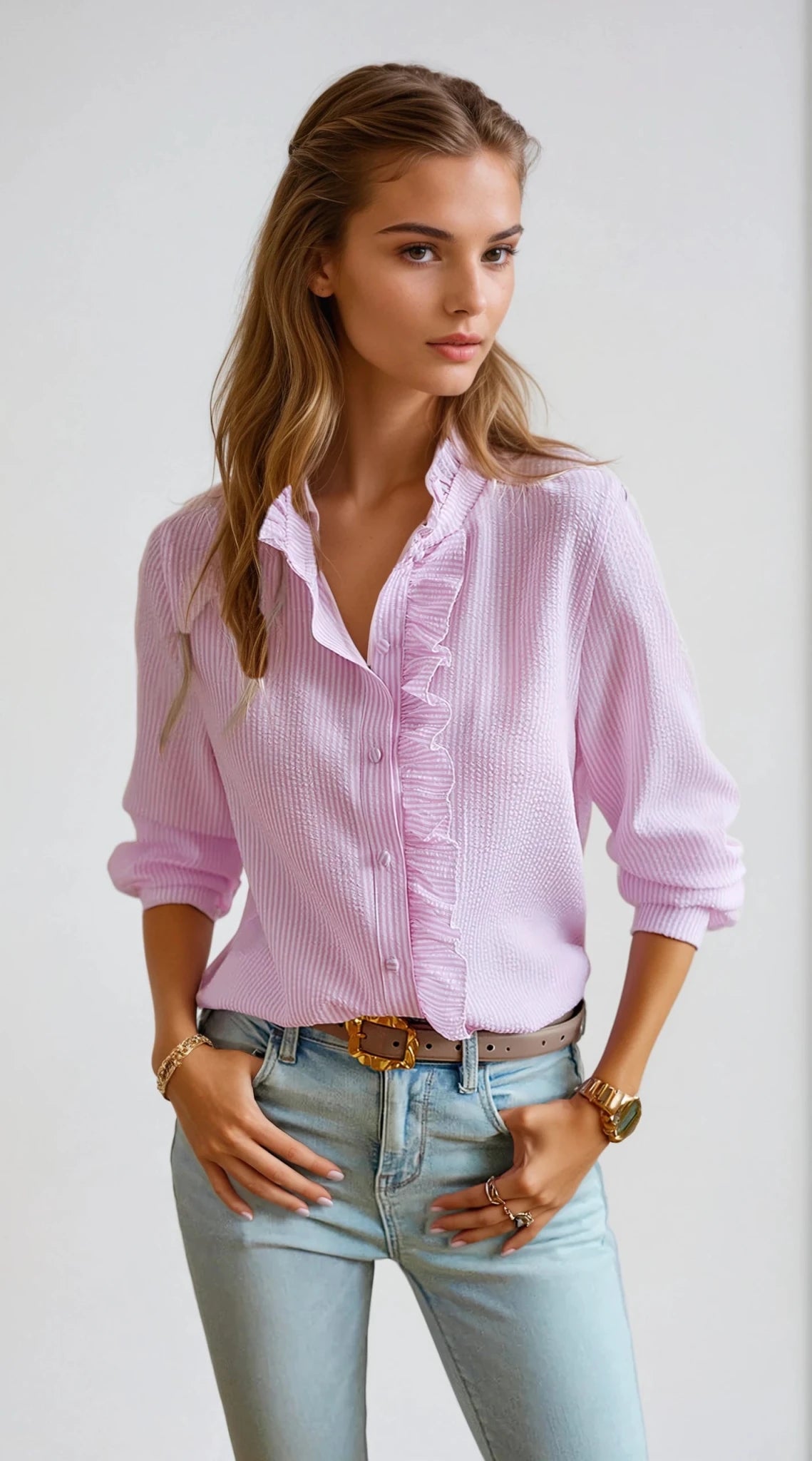 SOFIA RUFFLE SHIRT - Maison Elara